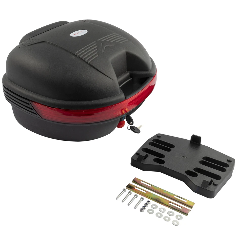 Bauletto Moto Scooter Piastra Universale Riflettori Sgancio Rapido Valigia 34LT - Imagen 2 de 3