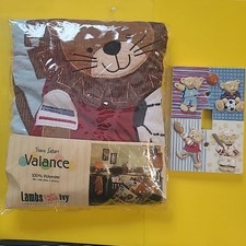 Lambs  Ivy Team Safari Valance Baby  Animal Sports 3D Light Wall Cover Plate