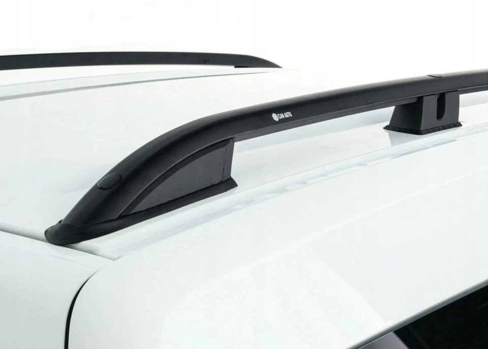 Nuevo Ford Courier 2024-2025 negro aluminio techo rieles laterales y barras transversales 4 piezas Foto 3 de 4