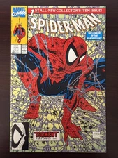 Spider-Man #1  * Marvel 1990 * Todd McFarlane Green Direct Cover * NM High Grade