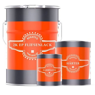 2K Epoxidharz Fliesenlack Epoxy Fliesenfarbe Wand Boden Fliesen Lack BK-721F