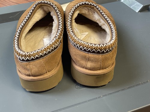 UGG Tasman pantofole scarpe uomo taglia 8 pelle di pecora scamosciata slip on mocassino accogliente - Foto 4 di 7