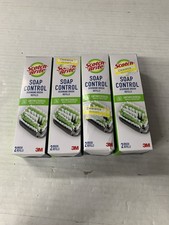  x4 -Scotch-Brite Soap Control Odor Resist Dishwand Brush Wand Refill-2 Pack Lot