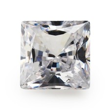 Size 4x4mm~8x8mm Square Shape Radiant Cut White AAAAA Loose Cubic Zirconia Stone