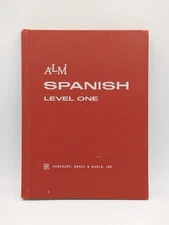 A-LM SPANISH: LEVEL ONE Harcourt Brace & World Red HC Audio-Lingual Student Text