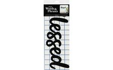 Vinyl Blessed Blk 5.5x14.5"