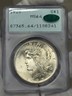 1925-P Peace Silver Dollar $1 PCGS CAC MS64 Rattler Vintage Holder Flashy Coin Philadelphia Peace