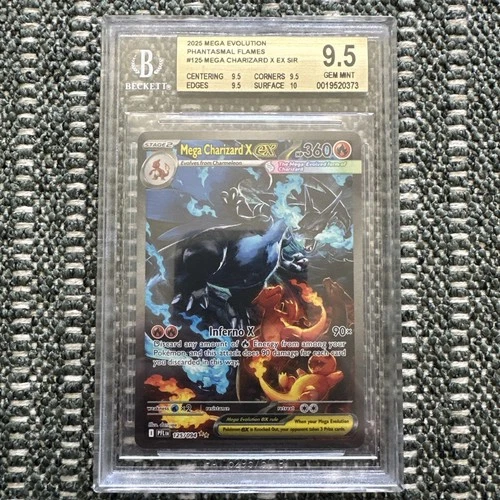 2025 Phantasmal Flames Mega Charizard SIR 125/094 BGS 9.5 GEM MINT