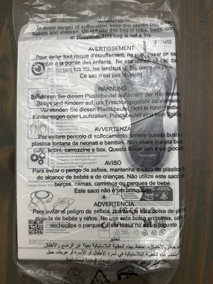 NEW Kensington B12445E Orbit Optical Trackball Mouse USB 2.0 - Black/Silver New - Image 2 of 2