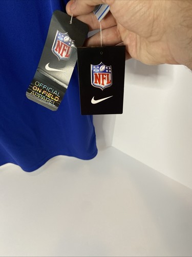 New York Giants NFL On Field Nike Dri-Fit Short Sleeve Polo Blue Mens Medium - Picture 6 of 15