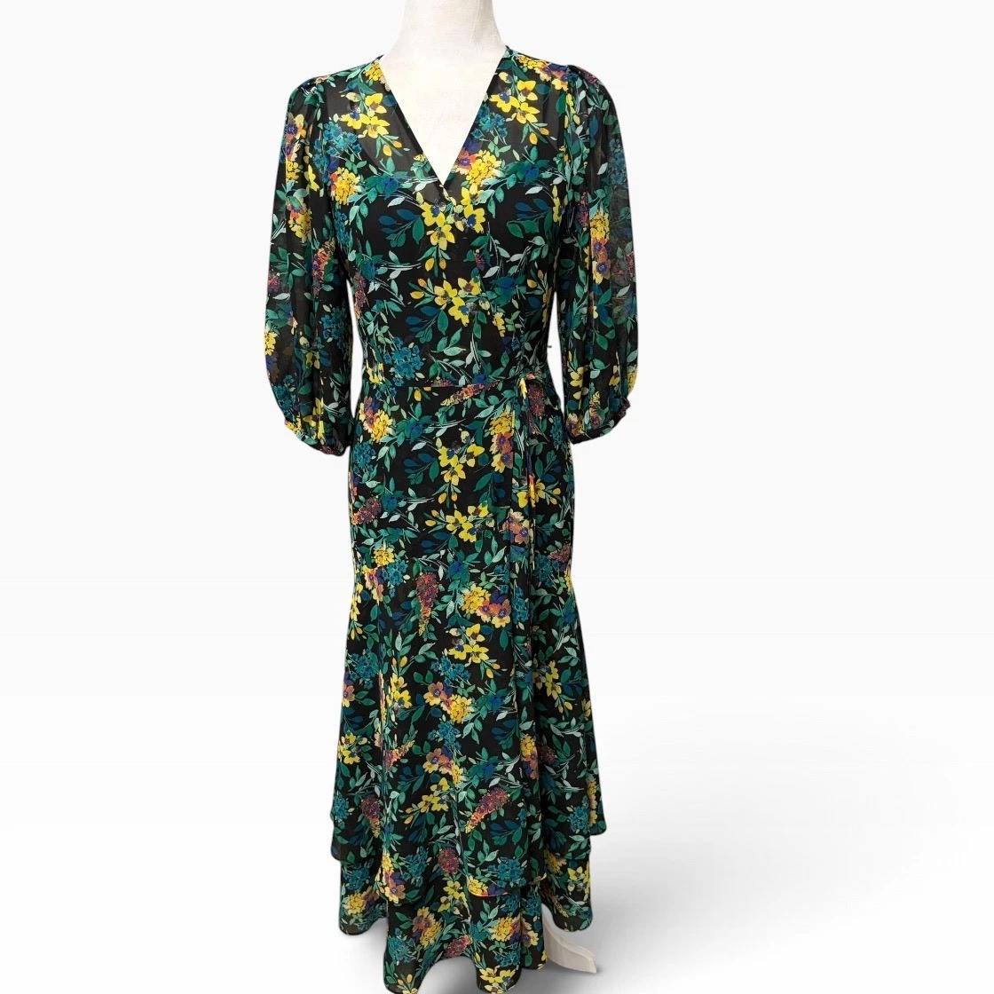 calvin klein green dress long sleeve Maxi Dresses for Women for sale NECKLINE_V Neck