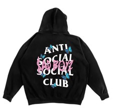 Anti Social Social Club X Sadboyz Hoodie Black Mens Size L NWT FREE SHIPPING