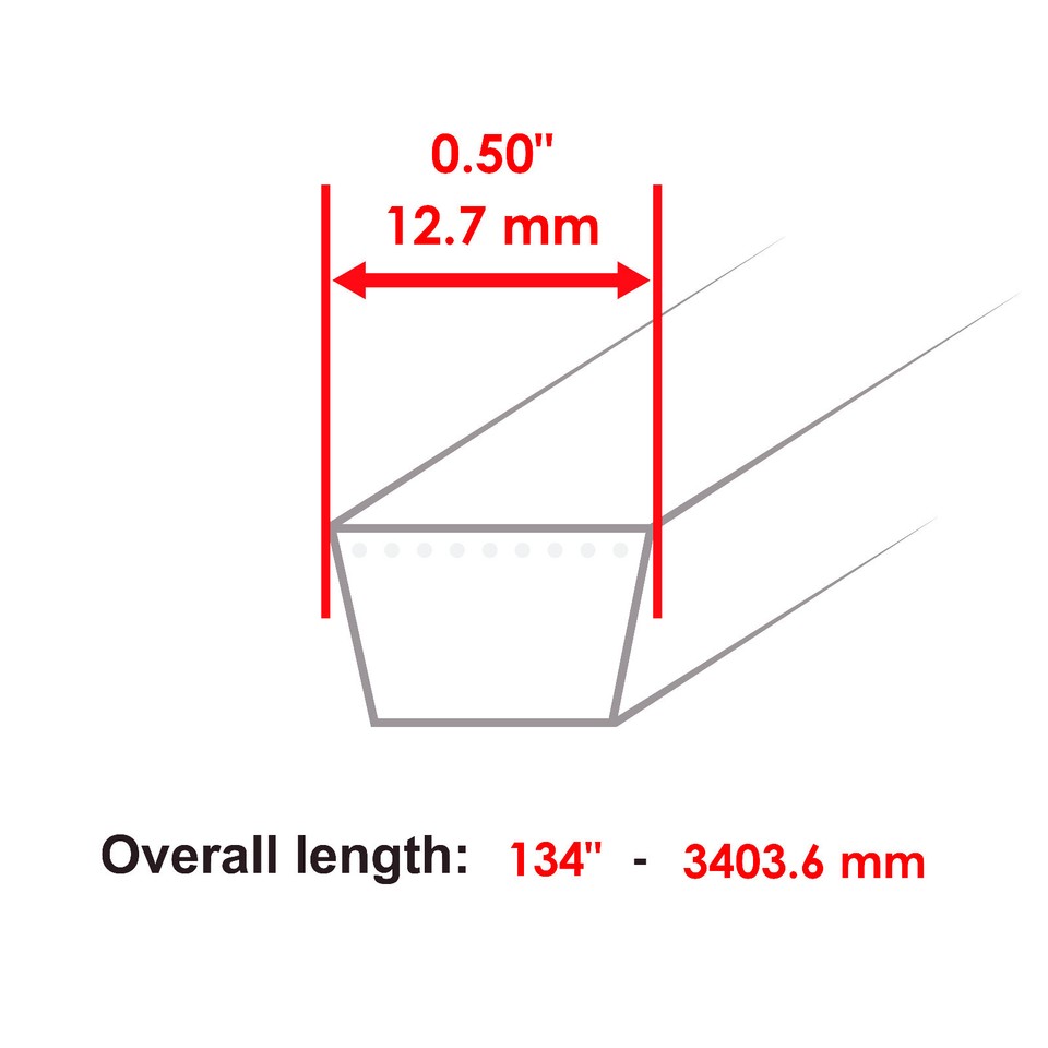 Antriebsriemen 954-04044A – Ersatz Für Cub Cadet, MTD, Troy-Bilt Rasenmäher, 340,4 Cm Lang
