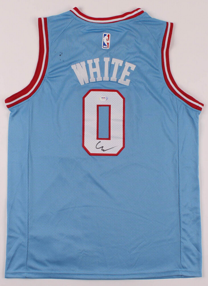 Coby White Signed Bulls Custom Jersey (PSA Hologram) Chicago's 1st