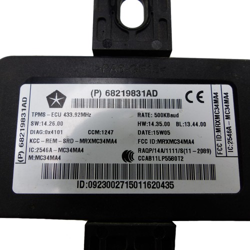 Control Unit Receiver Tyre Pressure Control RDKS Dodge Charger II Ld - Picture 3 of 3