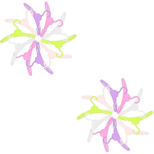 2 Count Baby Hanger Miniature Dolls Coat Rack Hangers Clothes