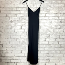 MADEWELL NWT $148 Layton Midi Slip Dress True Black reg. 14 NK419