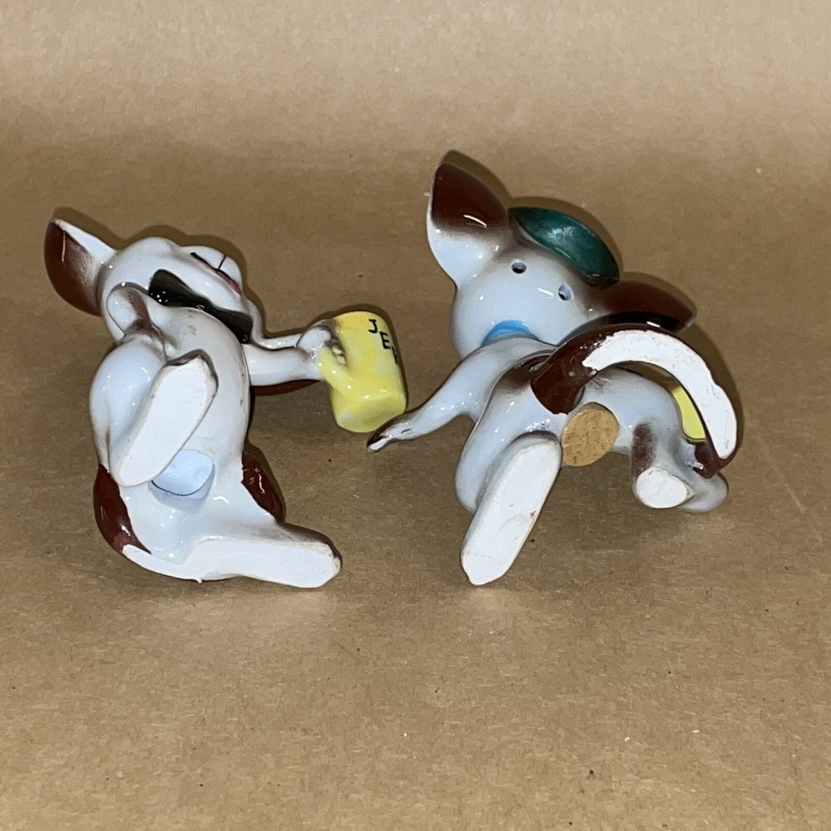 Rare Vintage Antique Tom & Jerry Cartoon Character Salt & Pepper