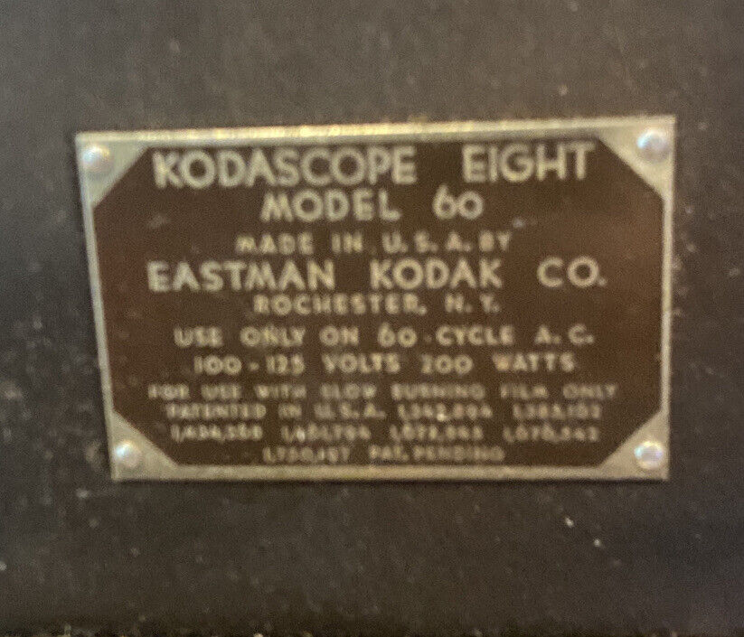 Vintage Kodak Kodascope 8mm Movie Projector Model 60 Vintage Kodak Kodascope 8mm Movie Projector Model 60