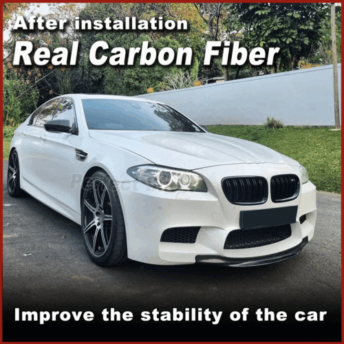 Fit for BMW 5 Series F10 M5 2012-2016 Real Carbon Fiber Front Bumper Lip Spoiler - Picture 3 of 10