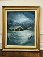 Artist Signed Vintage Original Oil Painting Without Frame “16x20”