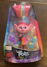 DreamWorks Trolls World Tour Glam Poppy Fashion Doll plastic damaged NEW