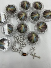 12-Baptism Wedding Rosary Favors Divina Misericordia Recuerdos Rosario