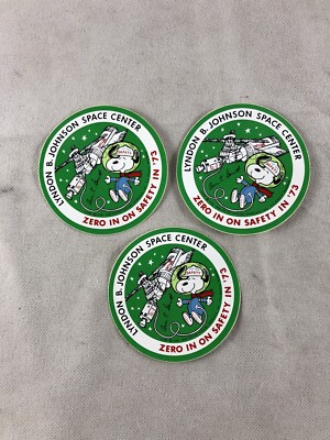 3 Vintage Sky Lab Sl-2 Zero in on Safety in '73 Stickers, LBJ Space Center