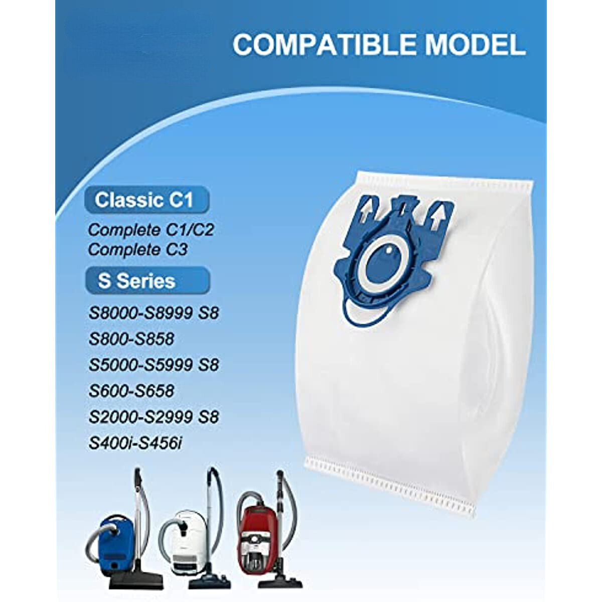 3D Vacuum Cleaner Bags Replacement for Miele GN Airclean Classic C1