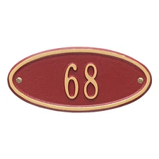 Madison Oval Petite Personalized Address Plaque