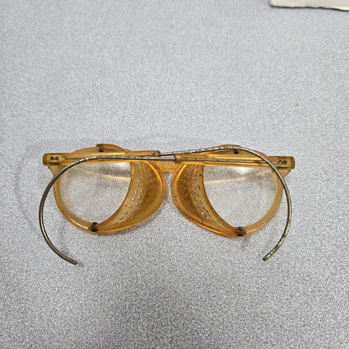 AO American Optical Vent Side Fold Safety Glasses Amber Wire AO American Optical Vent Side Fold Safety Glasses Amber Wire