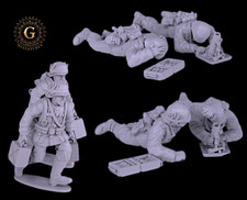 WW2 German Light Mortar Teams X6 Figures, 28mm 1/56 Wargames and Collectors