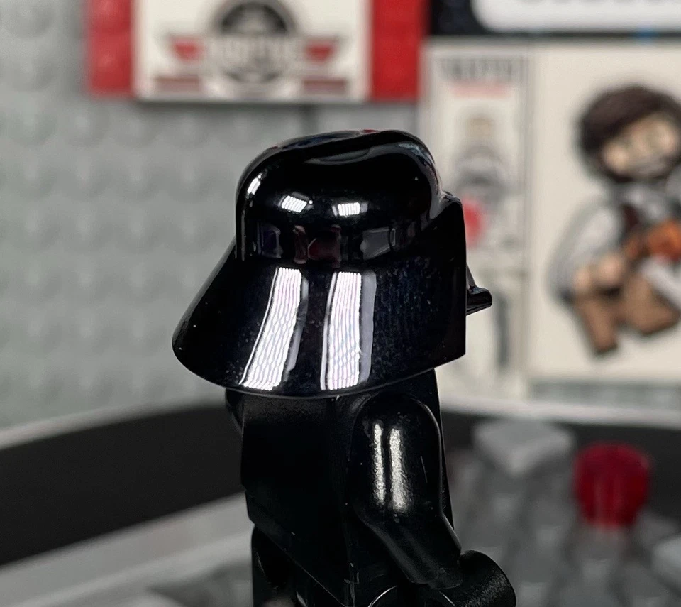 NEW LEGO Star Wars Chrome Black Darth Vader Minifigure (sw0218) Helmet Only RARE - Image 3 of 4