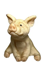 SECOND NATURE DESIGN QUARRY CRITTERS "PETUNIA" PIG FIGURINE 2000* FREE SHIPPING