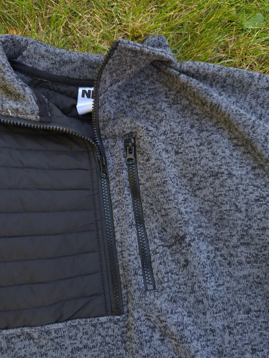 Men's NRA 1/4 Zip Outdoor Sweatshirt Jacket Logo Embroidered Gray