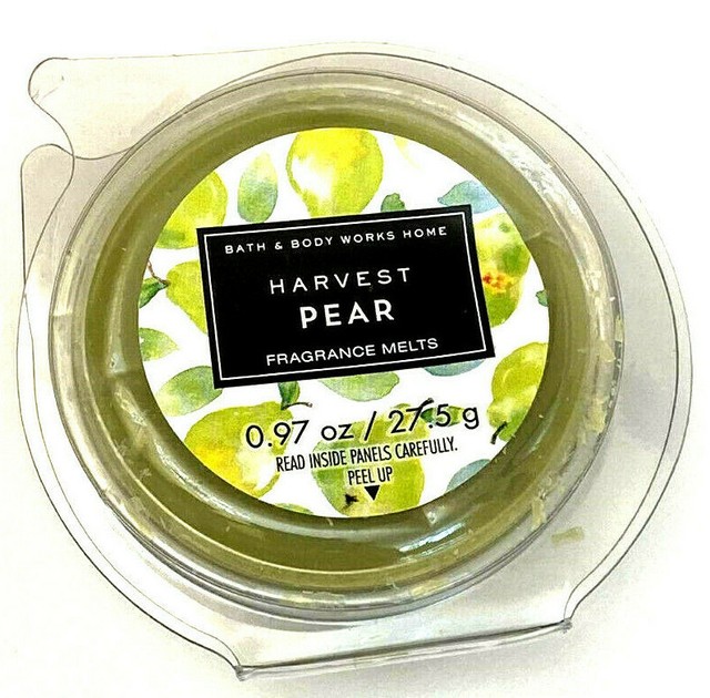 1 BATH & BODY WORKS WHITE BARN HARVEST PEAR WAX MELT MELTS 0.97 OZ NEW