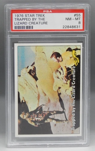 1976 vintage Topps STAR TREK trading card #55 KIRK vs GORN tos PSA 8 Rare !!!