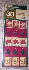 30 Peel -n- Stick - Christmas Stickers NIP