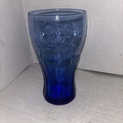 Vintage Style Cobalt Blue Coca Cola Drinking Glass 16 Ounce 6 in. Tall