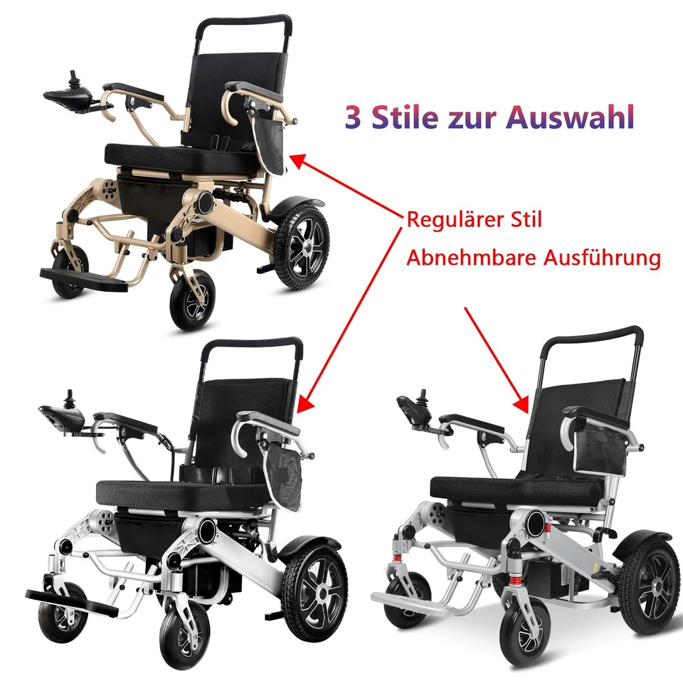 Faltbarer Elektrischer Rollstuhl für Erwachsene, 2*12AH-Batterie, 700W Motor