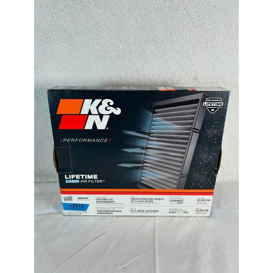 Filtro de aire de cabina K&N VF2013 rendimiento lavable de por vida reutilizable NUEVO Foto 4 de 4