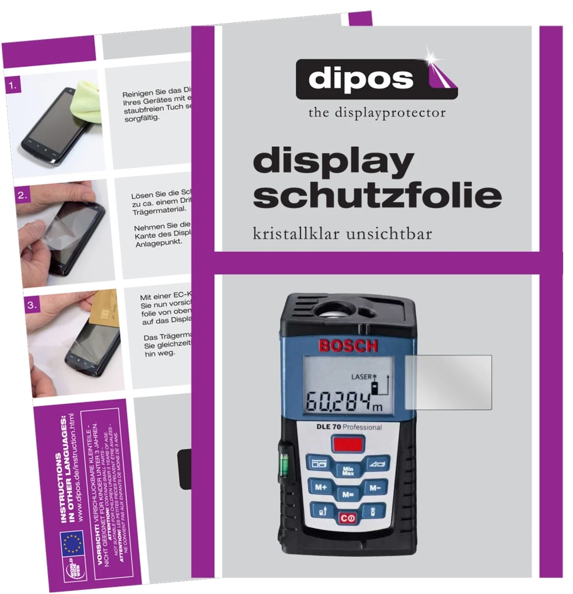 dipos I 6X Pellicola Protettiva Compatibile con Bosch Nyon (E-Bike Display) Pellicola di Protezione Cristallo