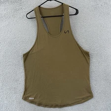 TLF Apparel Shirt Women's XL Green Racerback Athletic Tank Top Sport Loose Fit