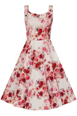 Hearts & Roses London Swing Kleid Scarlett Bloom Rose Rosen Vintage Retro 50er