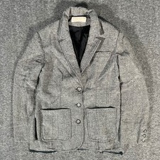 Vintage Pendleton Wool Blazer Grey Tweed Jacket Womens 10 Made in USA
