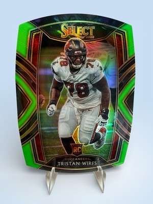 Tristan Wirfs Panini Select #290 Die-Cut Neon Green Prizm