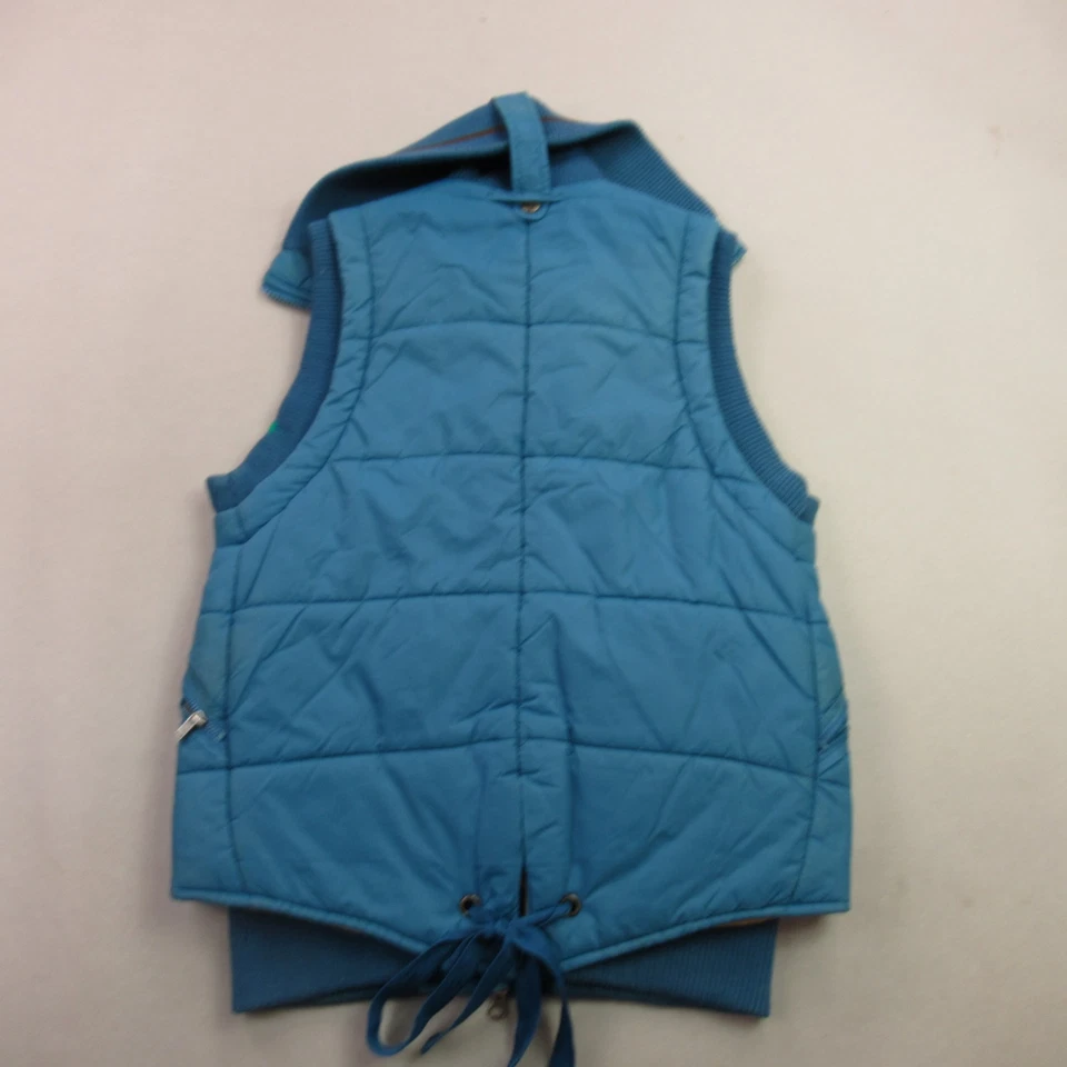 Diesel Vest Womens Small Sleeveless Full Zip Outdoors Lightweight Blue Pockets - Image 4 of 4
