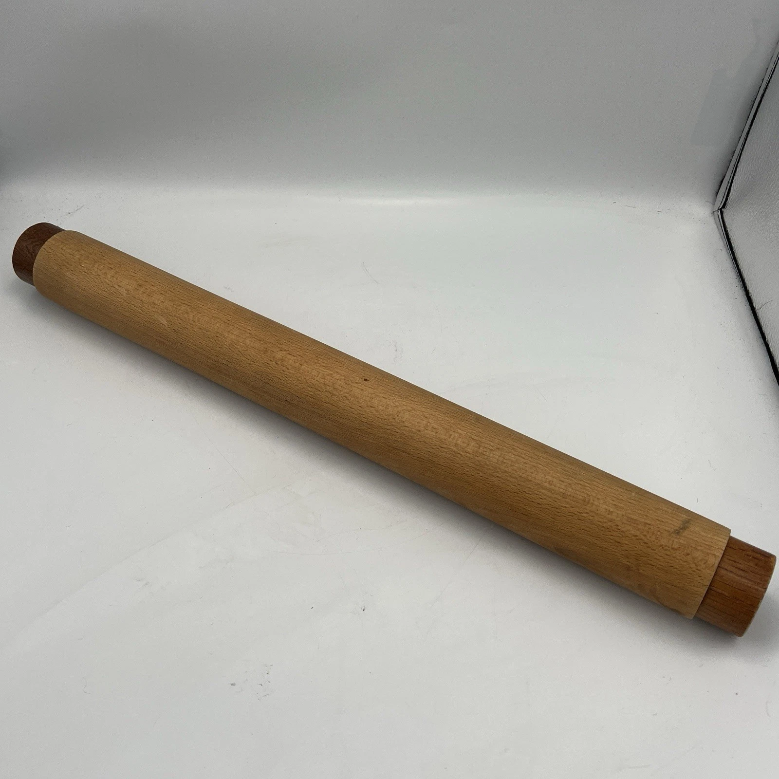 Vintage French Style Wood Rolling Pin Solid Hardwood Baking Kitchen