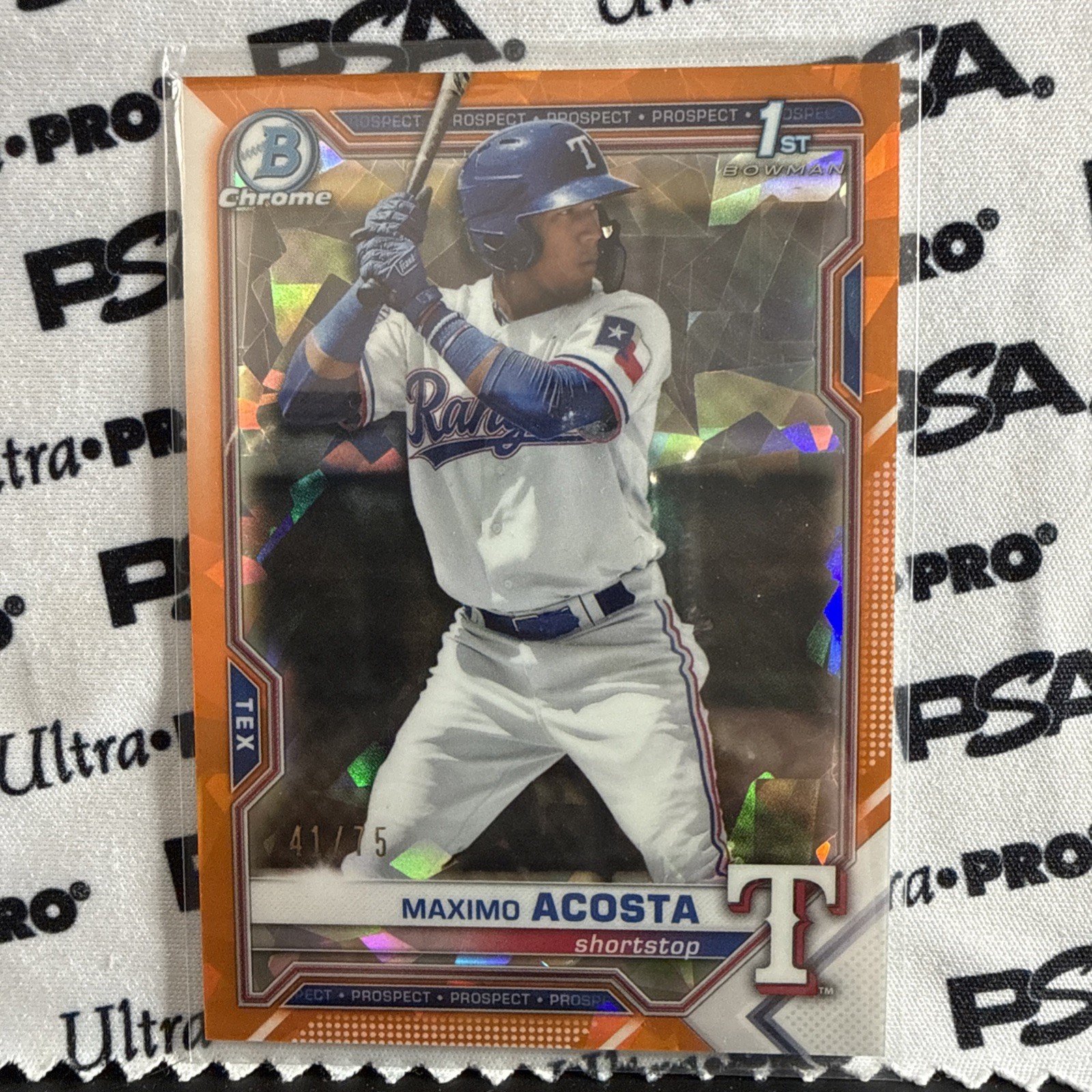 2021 1st Bowman Sapphire Edition - Maximo Acosta #BCP-7 Orange Refractor /75 