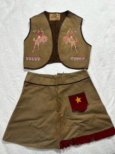 Vintage Kiddies Western Wear Co. Childrens Cowgirl Outfit Vest and Skirt